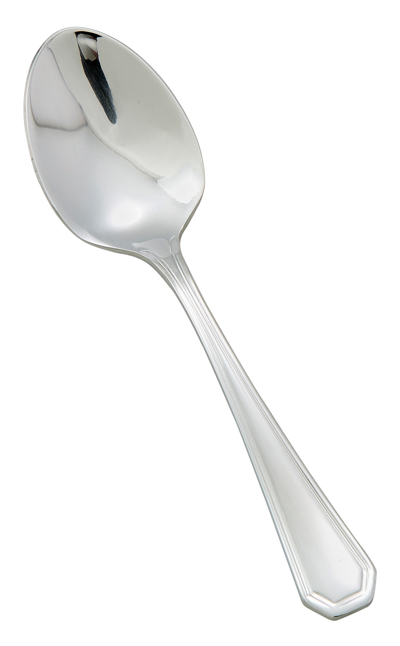 Demitasse Spoon, 4-3/8&quot;, 18/8
stainless steel, extra heavy
weight, mirror finish,
Victoria, President
Collection, 1/doz