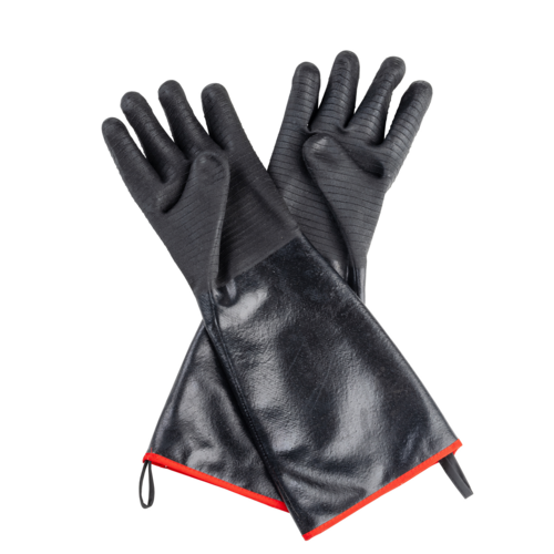 High Heat Glove, 6&quot; x 2&quot; x  18&quot;, , Black Glove, Red Cuff, 