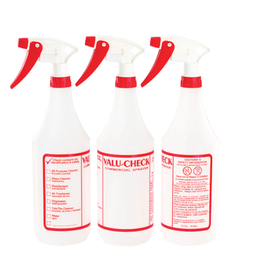 32oz SPRAY BOTTLE COMBO,  W/TRIGGER, 3ea/pk