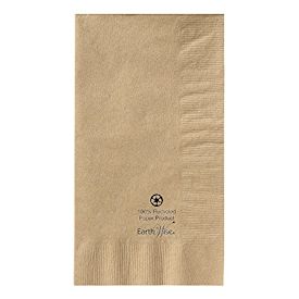2ply DINNER NAPKIN, 1/8th FOLD, NATURAL, EARTH WISE,