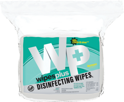 WipesPlus  Disinfecting  Surface Wipes, refill bag, 