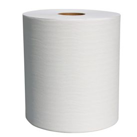 White Hard Roll Towel,  770&#39;/Roll, 6rl/cs