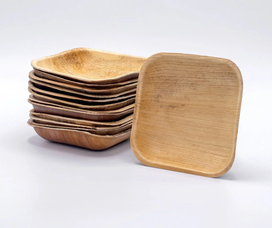 5&quot;x5&quot; SQUARE BOWL, 12oz,  VERTERRA PALM LEAF, 12/25ct.