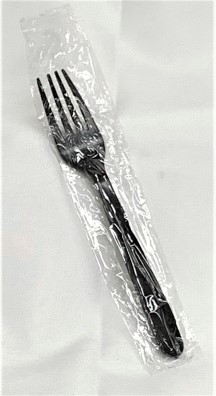 IND WRAPPED FORK, BLACK HEAVY  WEIGHT P/P, 1000ct., 2/21