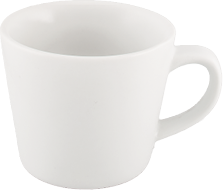 Cup, 7oz., 3&quot;, with handle, wide rim, rolled