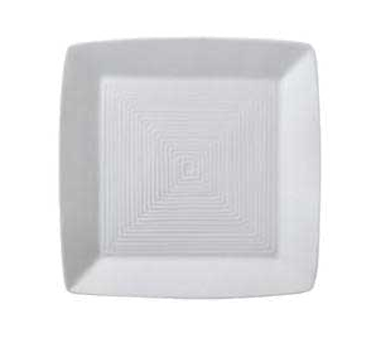 Plate, 12&quot; x 12&quot;, square, embossed, deep, high