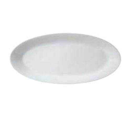 Fish Platter, 23&quot;, oblong,  rolled edge, bright white, 