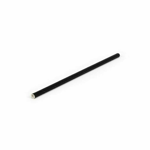 5-1/2&quot; BLACK UNWRAPPED COCKTAIL PAPER STRAW,