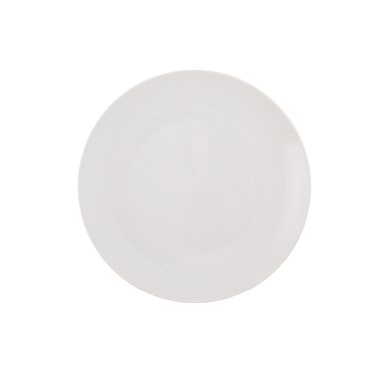 Plate, 10-1/2&quot; dia., round, coupe, bright white,