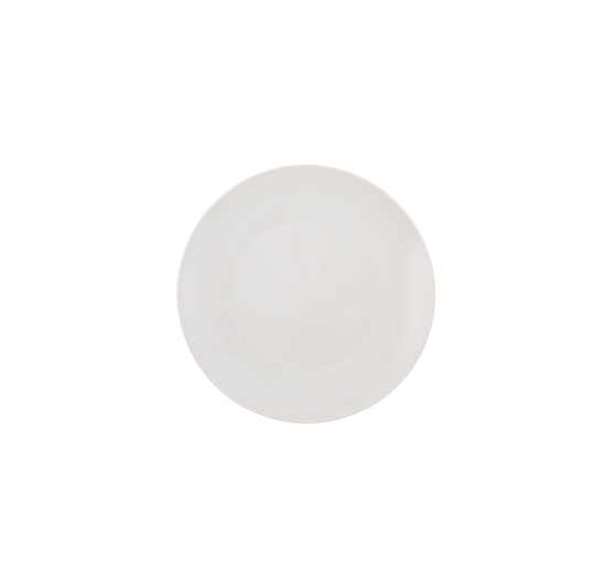Plate, 7" dia., round, coupe, bright white, glossy