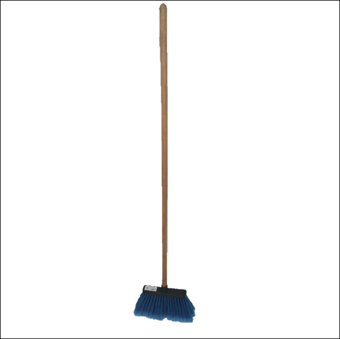 WAREHOUSE BROOM, BLUE PLASTIC RECYCLED BRISTLES (MADE FROM