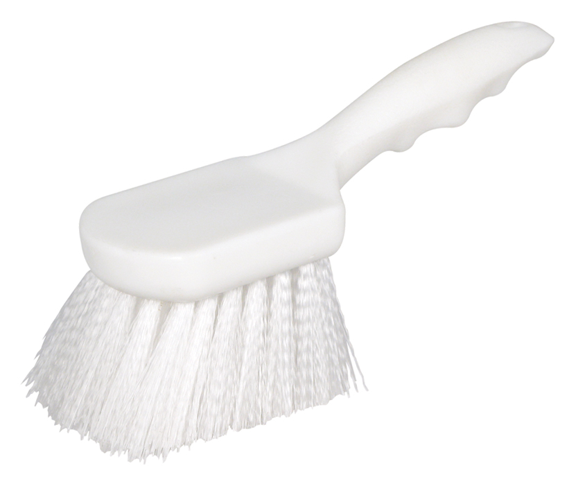 Pot Scrubbing Brush, 8&quot;,  w/nylon bristles, plastic, 