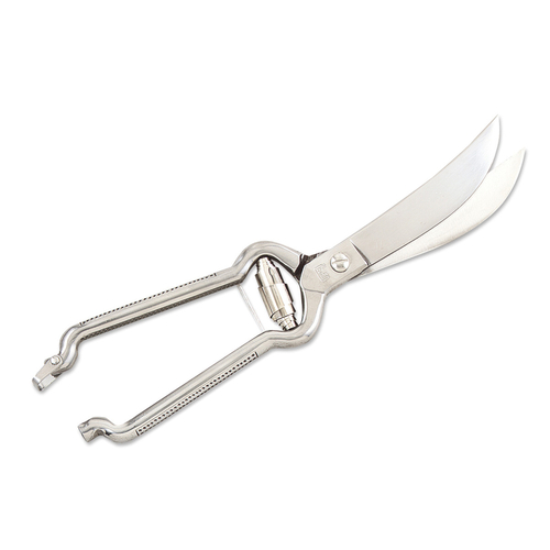 POULTRY SHEAR, 9-1/2&quot;, SPRING 
OPERATED, BUILT-IN BONE 
CRUSHER, FORGED CHROME STEEL, 
EACH, 1/23