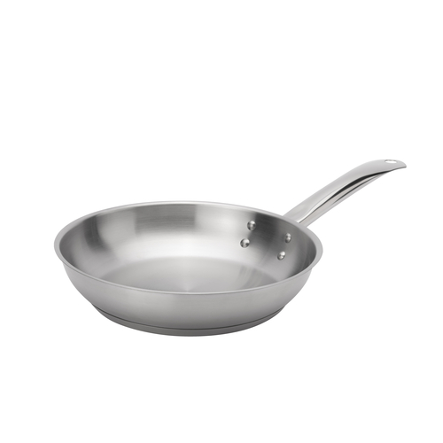 ELEMENTS 11&quot; FRY PAN, 2&quot;H,
OPERATES WITH
GAS/ELECTRIC/CERAMIC/HALOGEN/I
NDUCTION COOKTOPS, ERGONOMIC
RIVETED HANDLE, 4MM TRI-PLY
BASE, STAINLESS STEEL, NATURAL
FINISH, NSF, EACH, 1/22