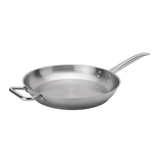 ELEMENTS 12-1/2&quot; FRY PAN, 2&quot;H,
OPERATES WITH
GAS/ELECTRIC/CERAMIC/HALOGEN/I
NDUCTION COOKTIOPS, ERGONOMIC
RIVETED HANDLE, 4MM TRI-PLY
BASE, STAINLESS STEEL, NATURAL
FINISH, NSF, 3/19