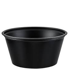 2oz Portion Cup - Black - 
Polypropylene 25 sleeves of 
100 per case