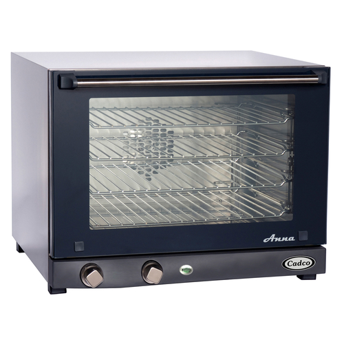 Half Size ANNA, Convection 
Oven, 
electric, countertop, half 
size, (4) half size sheet pan 
capacity (pans not included), 
time &amp; temperature manual 
controls, 175-500 F, end of 
cooking cycle buzzer, (4) 
shelves, insulated double wall 
cool-touch glass door, 
stainless steel construction, 
208-240v/60/1-ph, 2.7kW, 11.25 
amps, NEMA 6-15P, NSF, MET, 
2/22