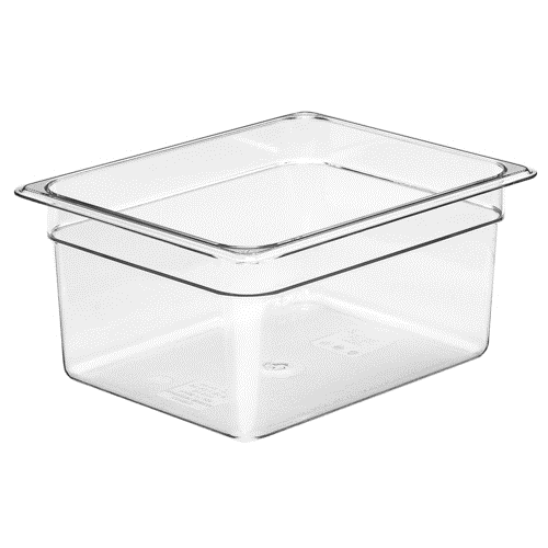 1/2 SIZE, 6&quot; DEEP, CLEAR FOOD PAN, EACH 12/21