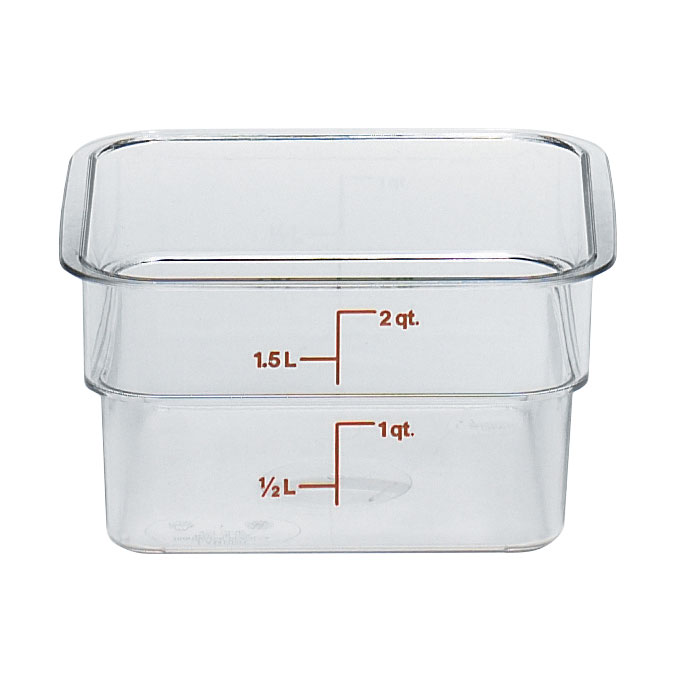 2qt. CLEAR SQUARE FOOD CONTAINER, EACH, 10/21