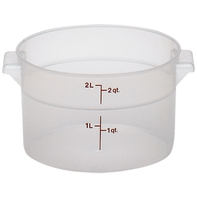 2qt. TRANSLUCENT ROUND BAIN MARIE FOOD STORAGE