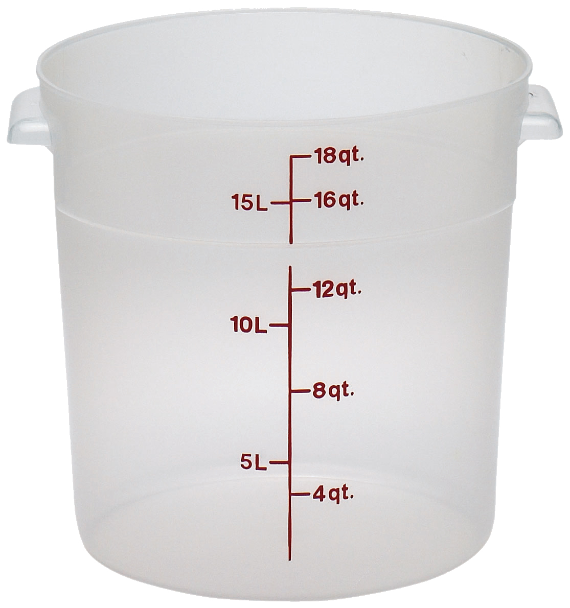 18qt TRANSLUCENT ROUND BAIN MARIE FOOD STORAGE CONTAINER, 