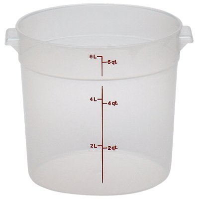 6qt TRANSLUCENT ROUND BAIN MARIE FOOD STORAGE CONTAINER, 