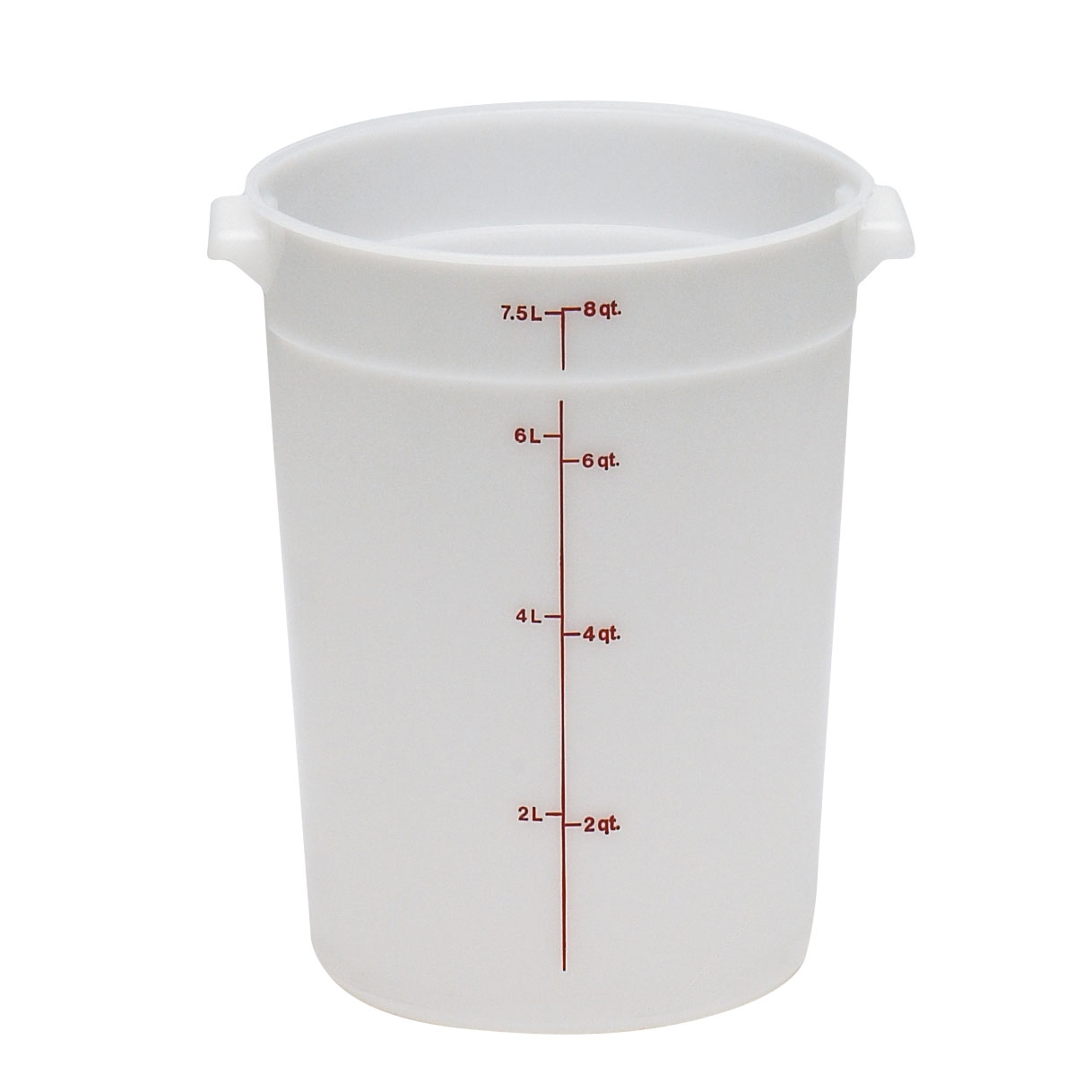 8 QT WHITE ROUND FOOD STORAGE CONTAINER, EACH