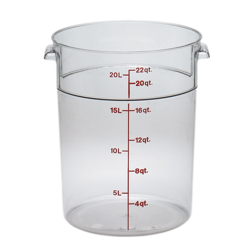 6qt. CLEAR ROUND FOOD STORAGE CONTAINER, EACH