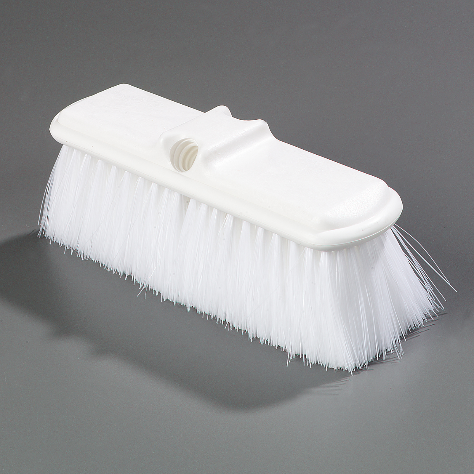 WALL BRUSH, 9.5&quot;x3&quot; flagged trim, threaded hndle hole,