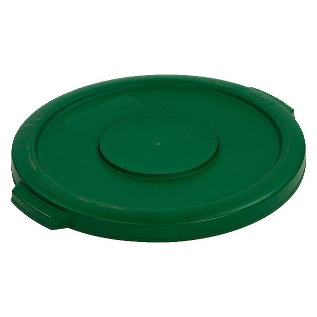 GREEN Bronco Waste Container Lid, round, 2-1/8&quot;H x 16-1/8&quot; 