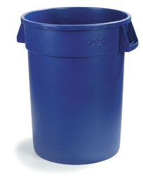 44 GALLON BLUE Bronco Waste  Container, 31-3/8&quot;H x 