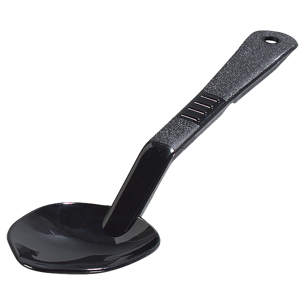 11&quot; SERVING SPOON, SOLID, REST 
NOTCH, HEAT-RESISTANT TO
375 F, BLACK, POLYSULFONE, 
NSF
