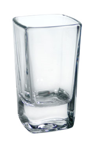 Shot Glass, 2-3/4 oz., square, tall, glass, Arcoroc