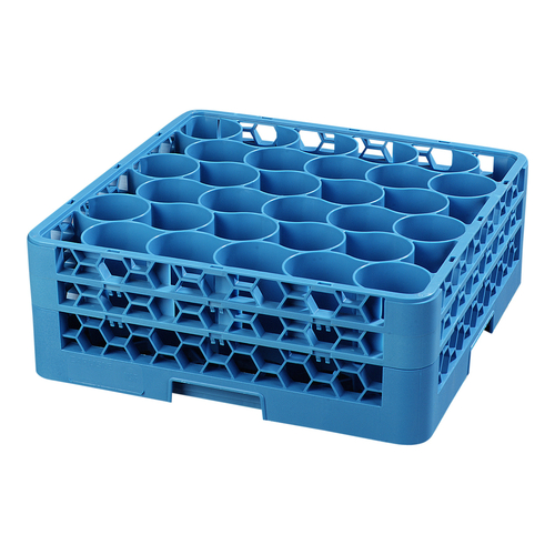 ONE EXTENDER OptiClean
NeWave Dishwasher Glass
Rack, 30-rounded compartments
with integrated extender,
full-size, holds glasses up
to 3.2&#39; in diameter with
inside height of 4.94&#39;,
double-wall construction,
quick draining, positive
stacking, four-way tracking,
comfort curve handles on all
4 sides, polypropylene,
textured finish, blue, NSF
each, 8/21