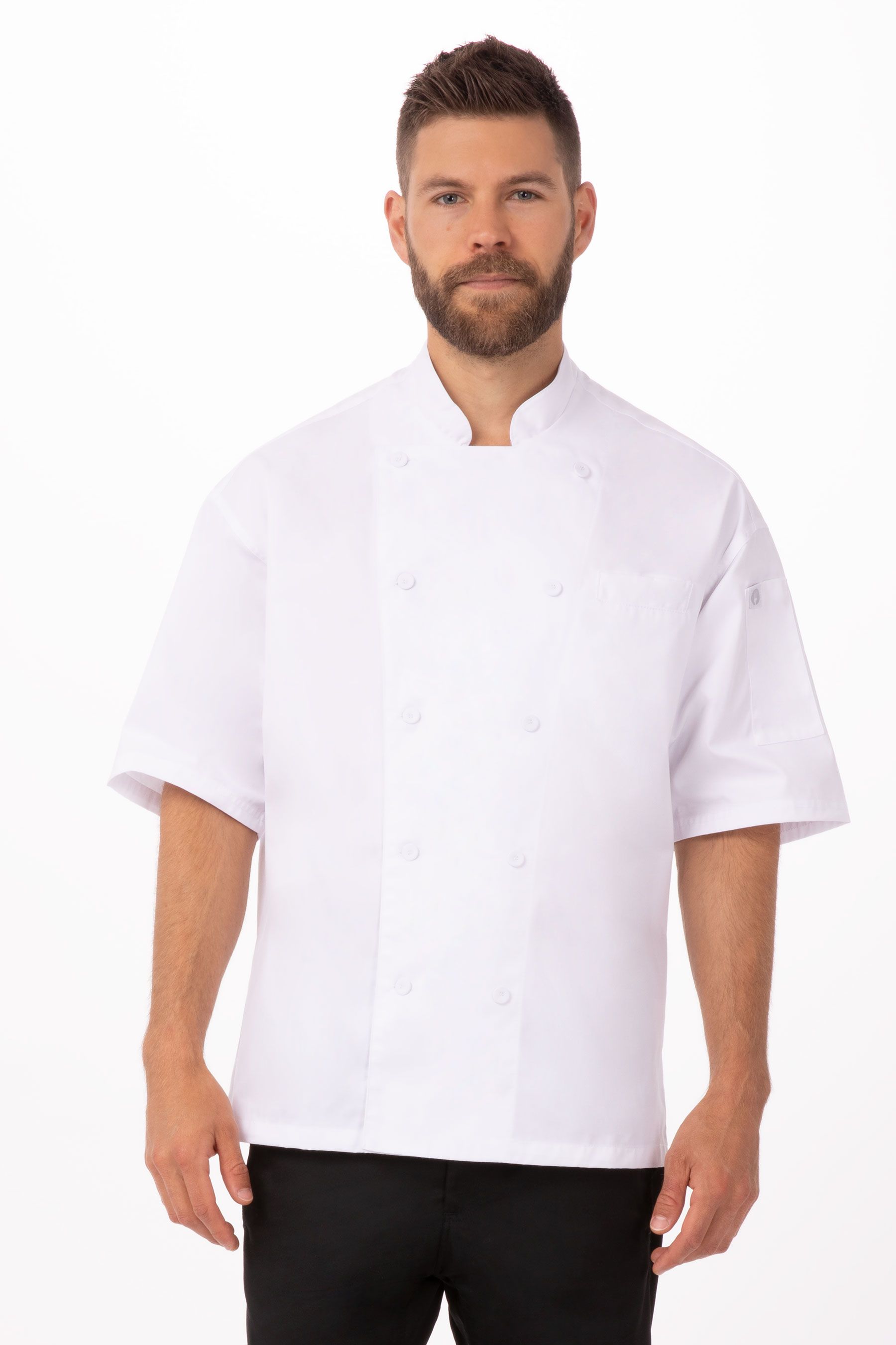 WHITE CHEF JACKET SHORT
SLEEVE PALERMO COOL VENT XL
EA