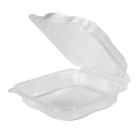 9x9 1-COMP MICRO CLEAR HINGED  CONTAINER, VENTED  