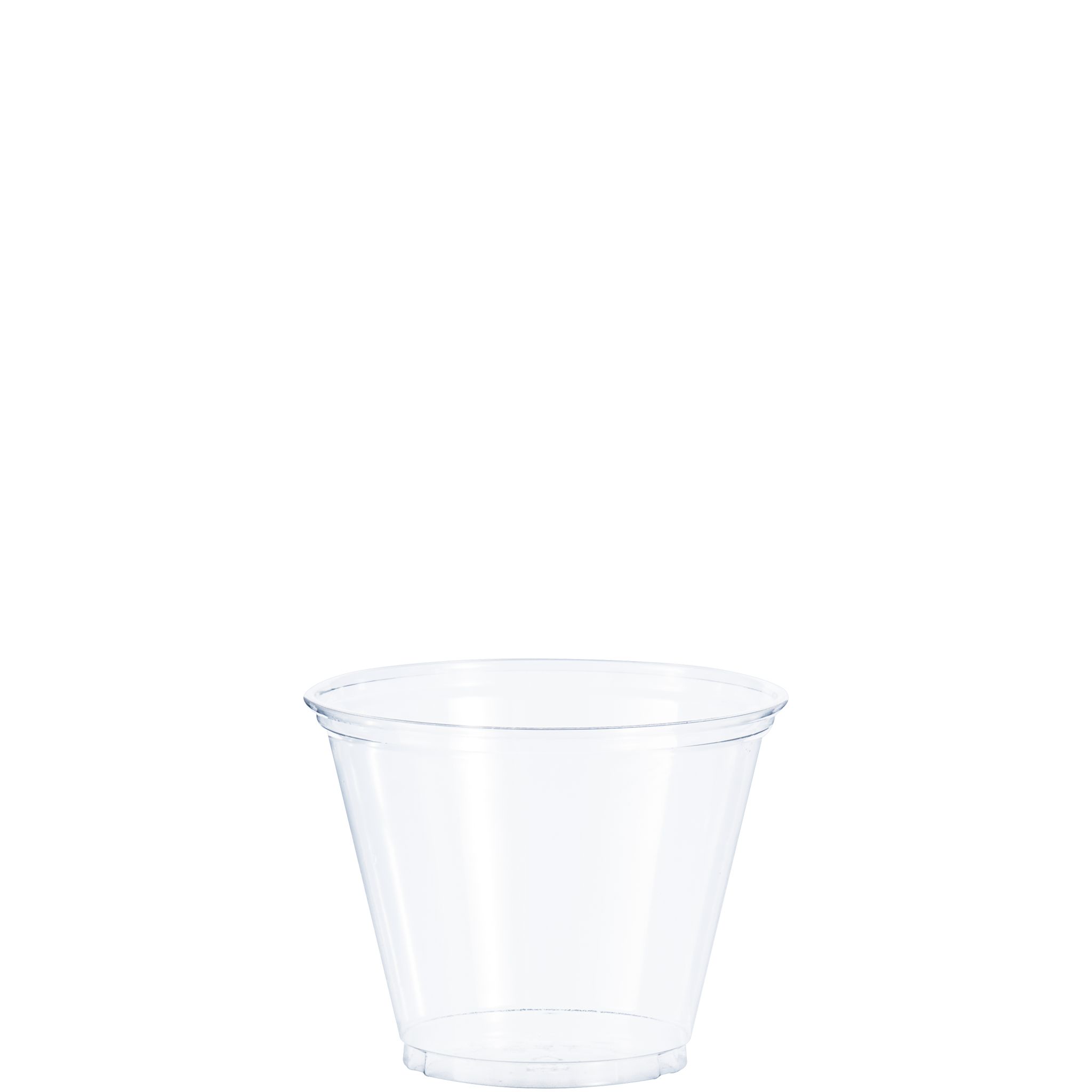 9oz CLEAR SQUAT PLASTIC  CUP, PET, 20/50ct