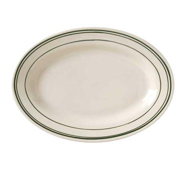 11-1/2" PLATTER, GREEN BAND,  1/DOZ