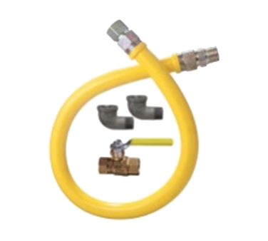 1675NPKIT24 Safety System
Stationary Gas Connector Kit,
3/4&#39; inside dia., 24&#39; long,
coated with yellow
antimicrobial PVC, 1 full
port valve, (2) 90 elbows,
NPFS Connector Kit, limited
lifetime warranty
