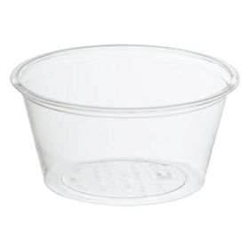 3.25oz CLEAR SOUFFLE CUP  PLASTIC, 50/50.
