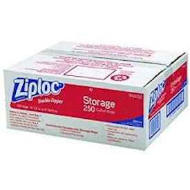 GALLON ZIPLOCK BRAND STORAGE
BAG, 1.75MIL, 250/CS,  10/21