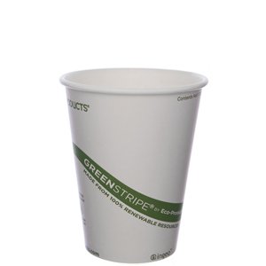 12oz PAPER HOT CUP,
GREENSTRIPE RENEWABLE &amp;
COMPOSTABLE, 20/50CT.,  10/21
