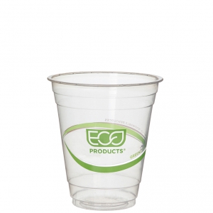 12oz CLEAR PLASTIC COLD CUP, GREENSTRIPE RENEWABLE &amp;