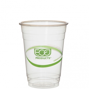 16oz CLEAR PLASTIC COLD CUP, GREENSTRIPE RENEWABLE &amp;