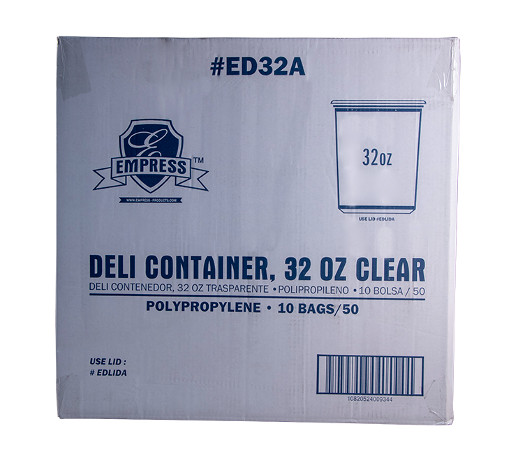 32oz DELI CONTAINER, 10/50ct. LID #EDLIDA,  10/21