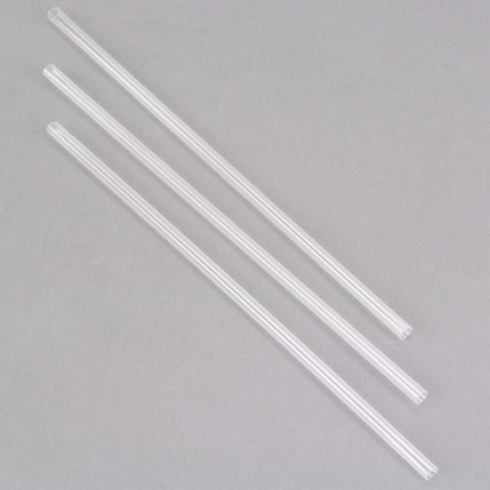 7.75&quot; CLEAR UNWRAPPED STRAW, MADE WITH A