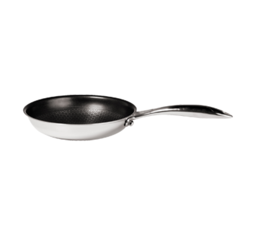 8" BLACK CUBE NON STICK FRY PAN BROWNS LIKE STAINLESS 