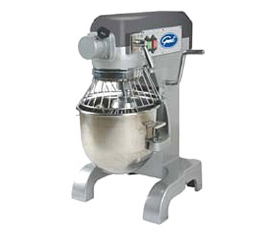 Commercial Planetary Mixer,
10 qt., 3 speed, #12 hub,
overload switch, bowl guard,
includes stainless steel
bowl, flat beater, spiral
dough hook and wire whip, 1/2
HP, 15 amps, 120v/60/1 ph, 
ETL, UL 4/22