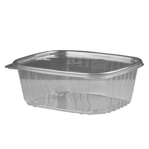 32oz. CLEAR HINGED DELI CONTAINER,7.15&quot;x6.34&quot;x2.55&quot;