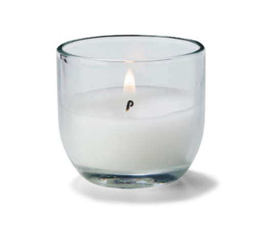 8 Hour CaterLite, Disposable
Candle in Clear Glass, 2&quot; DIA
x 1-7/8&quot;H, 48/ct.